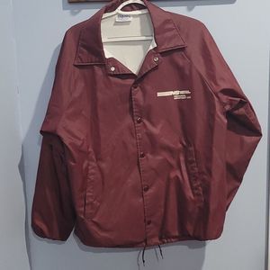 VTG Nylons Cranberry Norfolk Southern Windbreaker size Large